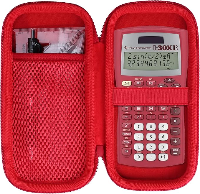 Case Compatible with Texas Instruments TI-30XIIS TI-30XS TI-30Xa TI-36X Pro Scientific Calculator (Case Only) - Red