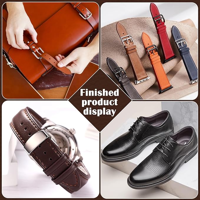 8 Pcs Leather Hole Punch Cutter 5mm-13mm Hollow Punch Set for Leather Crafting Round Hollow Tools for Watch Bands Belts Canvas Paper Rubber Soft Material Working