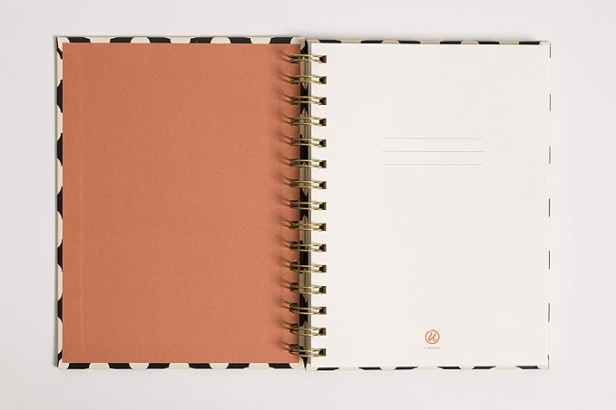 U Brands Abstract Terracotta Floral Spiral Journal with 2 Ballpoint Pens