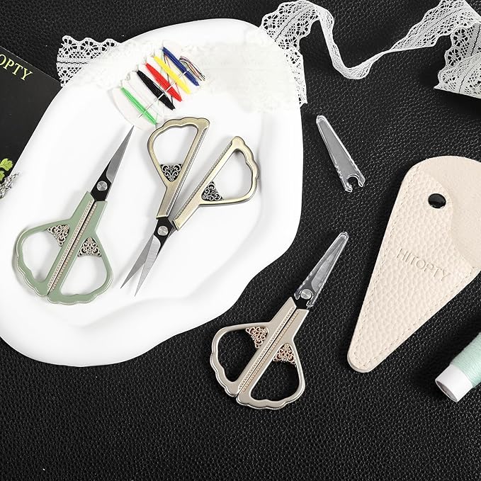 Precision Detail Scissors, Little Sharp Scissor with Cover, Mini Sewing Shears for Craft Needlework Art Work Thread Paper Cutting