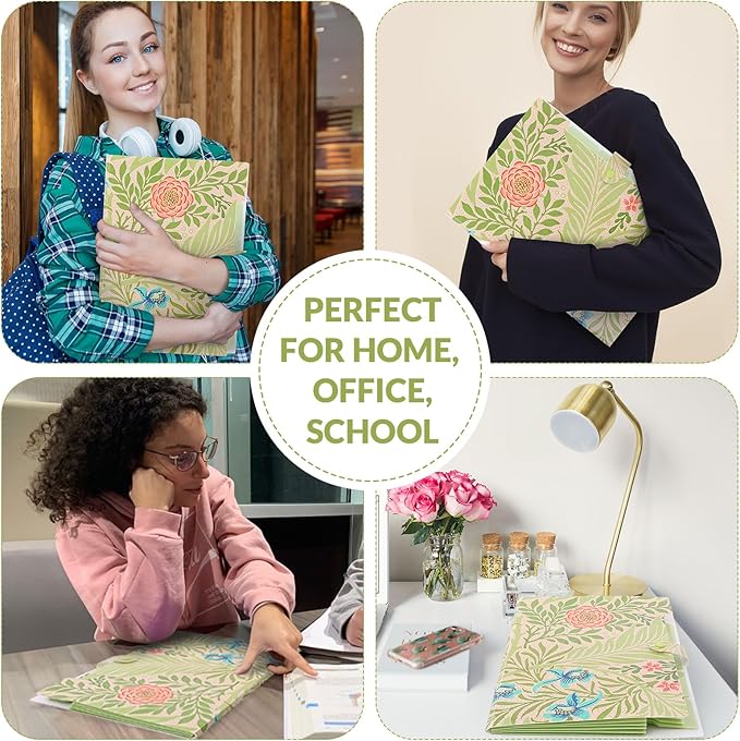 SKYDUE Expanding File Folder with 5 Pockets, Accordion File Organizer,Portable Receipt Paper Documents Organizer,Letter Size Filing Folder School Office Supplies,Green