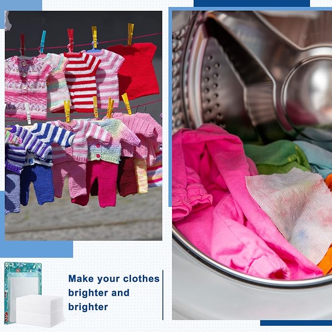 Leelosp 200 Count Dye Trapping Laundry Saving Sheets for Laundry in Wash Sheets, Keep Clothes Original Colors