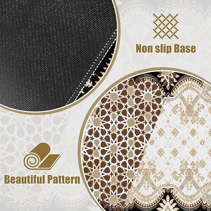 Large Mouse Pad, Desk Mat for Desktop, DeskPad Matt, XXL Big Mouse Pad for Desk, Anti-Slip Mousepad with Stitched Edges, Keyboard Pad Mouse Mat Cover for Computer PC 35.4×15.7 Inchs, Brown Rug Retro