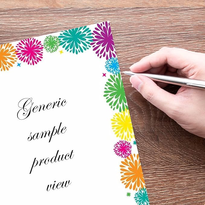 Fanciful Fireworks Letterhead Laser & Inkjet Printer Paper, 100 pack