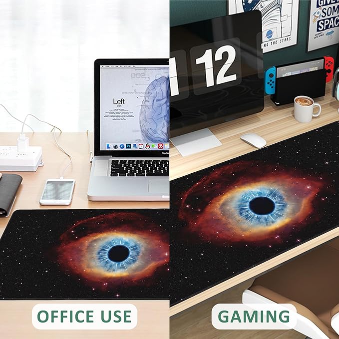 Large Mouse Pad Eye of God in Nebula Helix Extended Gaming Mouse Pad Non-Slip Desk Mat with Stitched Edge Laptop Computer Keyboard Mousepad for Office Home 35.4" x 15.7"