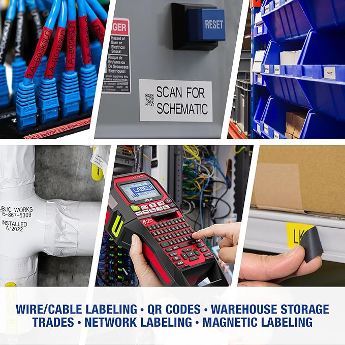 LABELWORKS Epson LW-PX900PCD Industrial Label Maker Kit - Complete Kit with Accessories, Compatible with All Epson PX Tape Types, Portable Handheld Label Printer