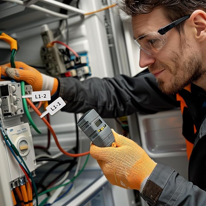 Phomemo Labels,Jewelry Price Tags - Self-Adhesive Sticker Labels Compatible with Phomemo M100/M110/M250 Label Printer,M110 Thermal Label for Cabel, 1.18 x 0.98 Inch (30x25mm+45mm),100PCS x 3 Roll