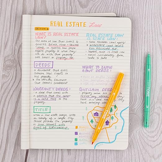 Tombow TwinTone Marker Set, 6-Pack Pastel. Double-Sided Markers Perfect for Planners, Journals, Doodling, and More!