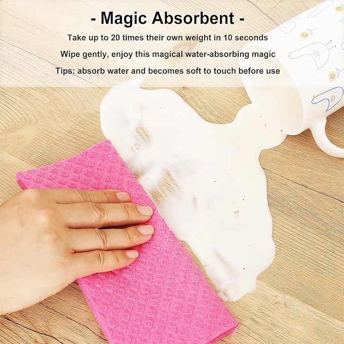 12 Packs Swedish Dishcloths for Kitchen, Reusable Paper Towels Compostable Swedish Dish Clothes for Kitchen and Household Use