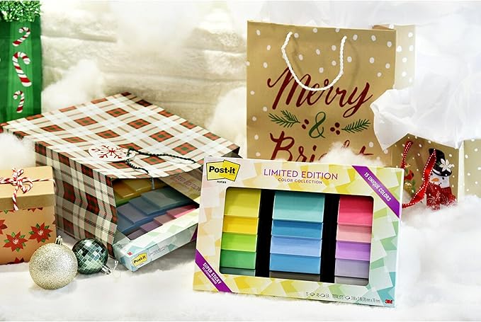 Post-it Super Sticky Notes, Limited Edition Color Collection, 3x3 in, 15 Pads/Pack, 45 Sheets/Pad (Pack of 12)