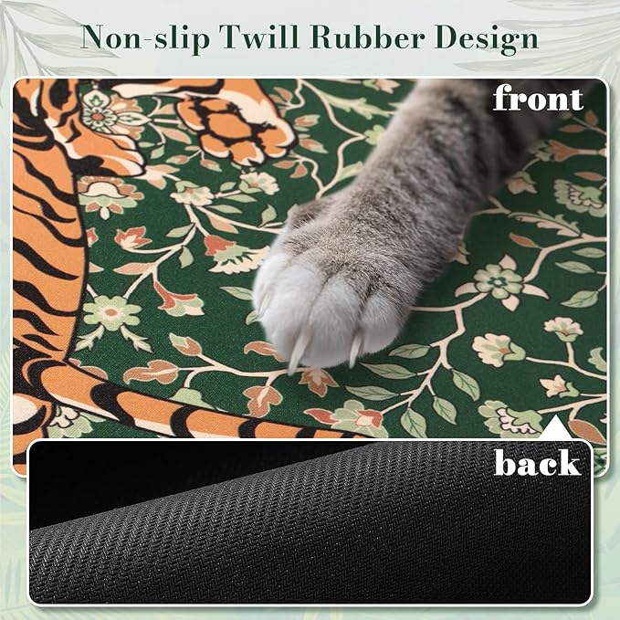 HAOCOO Large Gaming Mouse Pad, Desk Protector Mat with Stitched Edges, Non-Slip Keyboard and Mouse Pad, 35.4" x 15.7" Green Desk mat for Gamer, Water Resistant Mouse Pad Work from Home