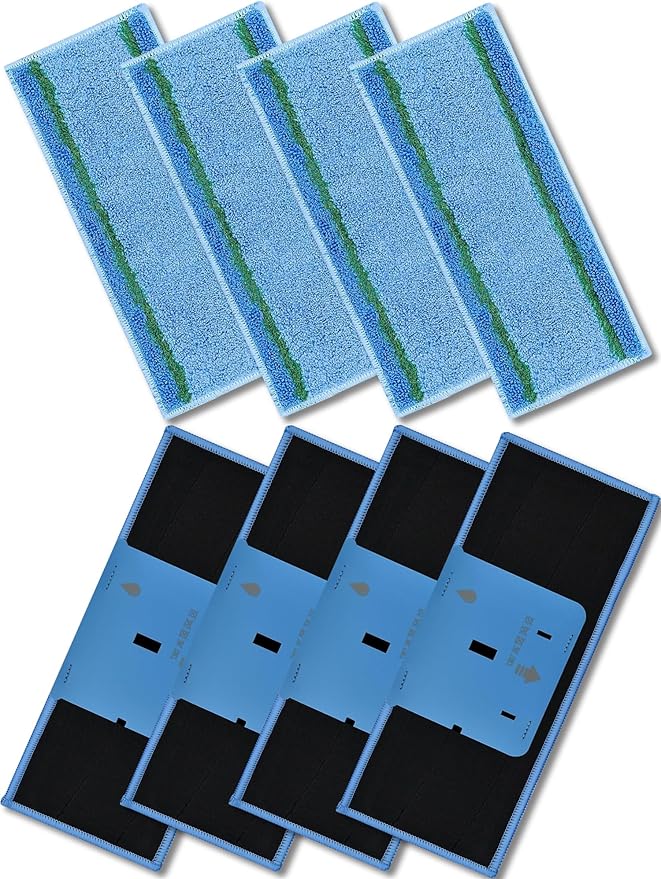 E-HAO Upgraded M6 Wet Mopping Pads for iRobot Braava Jet M6 Series 6012/6110/6112/6113 Ultimate Robot Mops. Washable & Reusable Microfiber M6 Mop Deep Clean Pads Accessories, 8-Pack