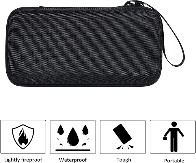 co2CREA Carrying Case for Texas Instruments TI-84 Plus CE Python Enhanced/TI-84/TI-Nspire CX II CAS/TI-Nspire CX II/TI-83 Plus/TI-89 Titanium/TI-85/TI-86 Color Graphing Calculator, All Black Case