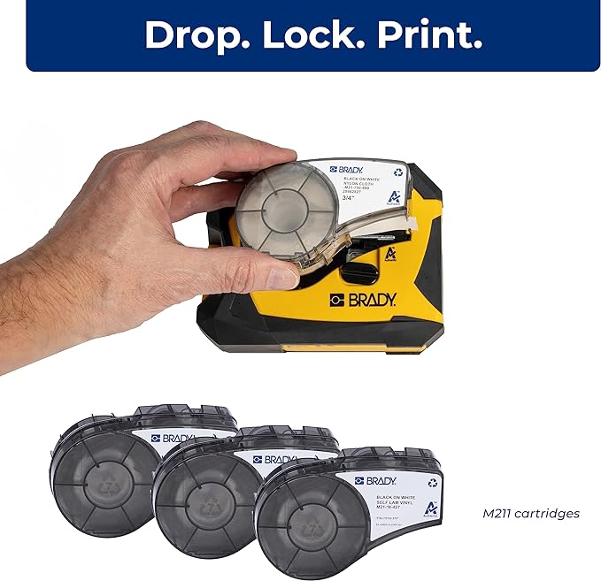 Brady M211 Portable Bluetooth Monochrome Label Printer, Yellow/Black