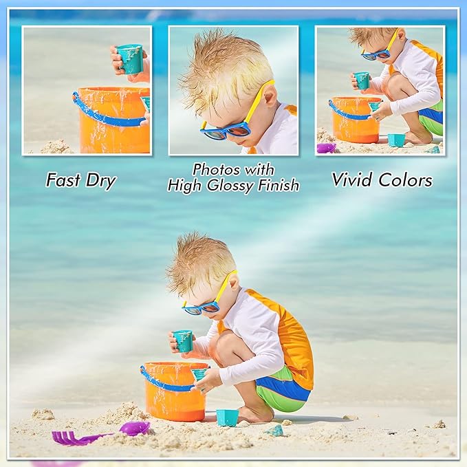 Koala Glossy Inkjet Photo Paper 5X7 Inches 48lb 100 Sheets Professional Glossy Photographic Paper Compatible with Inkjet Printer Use DYE INK 180GSM