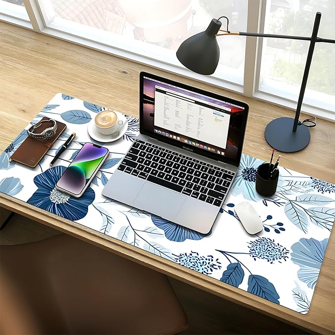 Large Gaming Mouse Pad (31.5"x11.8") - XXL PU Leather Waterproof Desk Mat with Non-Slip Rubber Base for Keyboard, PC & Office