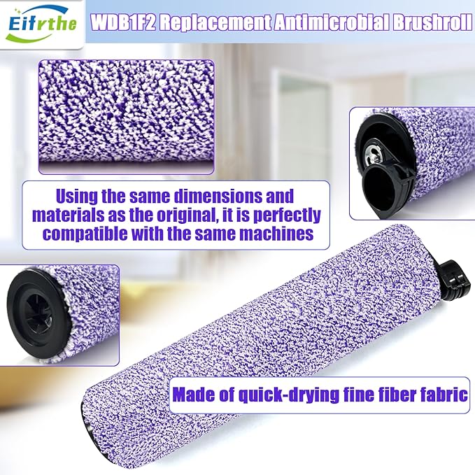 WDB1F2 Replacement Brushroll & Filte Bundle for Shark HydroVac WD101 WD201 WD100 WD200 AW201 WD200C WD201C WD101C AW261 wd160 XL 3-in-1 vacuum cleaner, compare parts WDB1, WDB2, WDFF1, WDFF2, WDB1F2