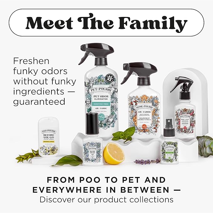 Poo-Pourri Before-You-Go Toilet Spray, Fresh Air, 4 Fl Oz, Up to 200 Uses, Bathroom Odor Deodorizer , Plant-Based with Essential Oils, for Home or Work, Jasmine, Fresh Air and Mint Scent