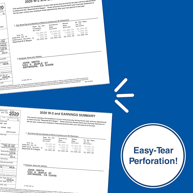 PrintWorks Professional Half Sheet Perforated Paper 8.5” x 11” - Perfect For W-2, 1099, & Statement Use - Made in the USA - 500 Sheets - 24 lb - A5 Paper - Printer Compatible - White (04118)