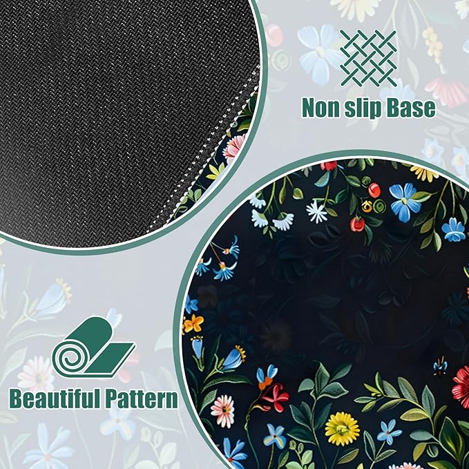 Desk Mat, Large Mouse Matt for Desktop, Women Deskpad Mat, XXL Big Mouse Pad for Desk, Anti-Slip Mousepad with Stitched Edges, Keyboard Pad Mouse Mat Cover for Computer 35.4×15.7 in, Bright Flower