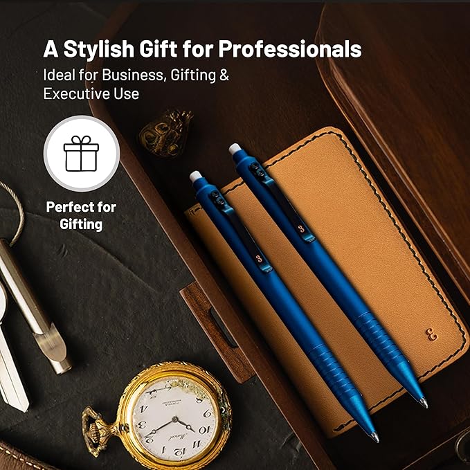 Everyman Aegean Grafton Mechanical Aluminum Pencil, Premium 0.5mm Lead Writing, Drawing & Sketching, ideal for Professionals, Students and Architects & EDC Pencil