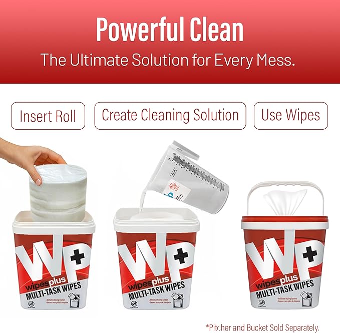 WIPESPLUS Replacement Standard Multi-Task Wipes, Dry Wipes for Home and Business, 600 Count (6 Packs of 100)