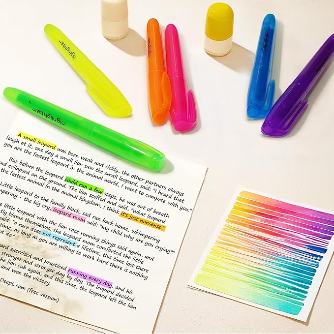 360 Pieces Highlighter Bulk Assorted Colors Highlighter Markers Chisel Tip Highlighter Pens for School Classroom Office (360)
