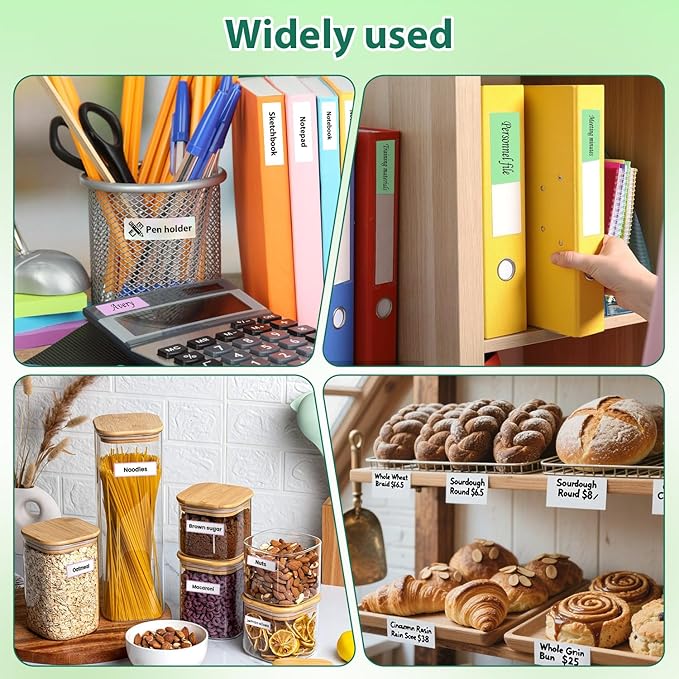 Label Maker Machine with Tape, N12 Bluetooth Mini Label Printer, Portable Thermal Stickers Label Makers Wireless Labeler for Home Office School Kids Items Organization