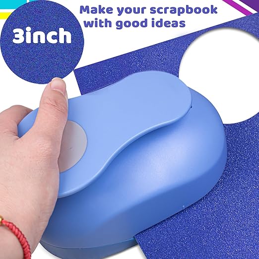 Paper Punch, 3 inch Circle Hole Punches, Circle Paper Puncher, Large CirclePunch, Large Hole Puncher, CirclePunches for Paper Crafts, CraftPunch, Shape HolePunch, 3 inch PaperPunch for Cardstock