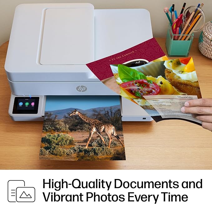 HP Envy 6555e Wireless All-in-One Color Inkjet Printer, Portobello, Print, scan, copy, Duplex printing Best-for-home, 3 month Instant Ink trial included, AI-enabled (714N5A)