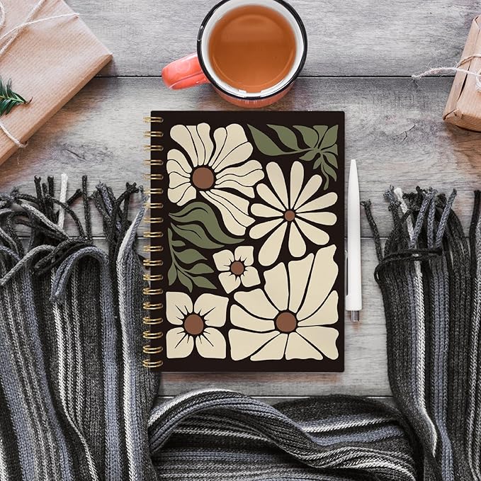 Boho Spiral Notebook, Journal for Women, Notebooks for Work,College Ruled Notebook Journal for Writing,Boho Gifts for Women Student Teacher,5.5x8.3