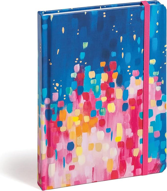 High Note Fresh & Colorful Non-Dated Journal Notebook, 6" x 8.5" Lined Softcover Notebook with Gold Foil Accents, 183 Pages, Elastic Band and Ribbon Bookmark