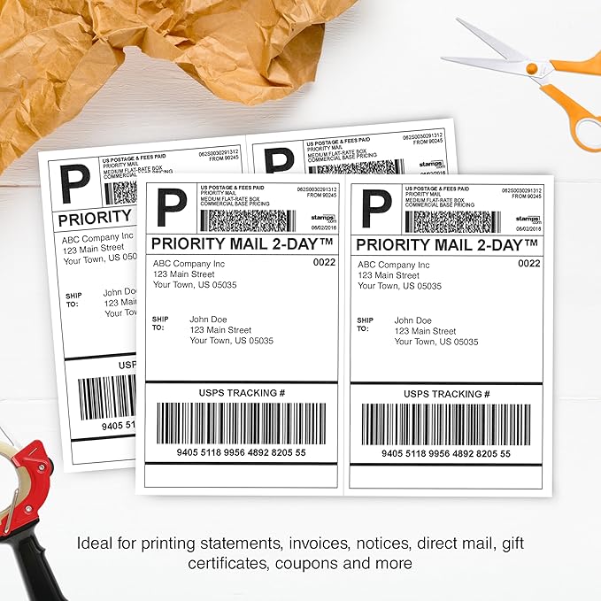 PrintWorks Professional Half Sheet Perforated Paper 8.5” x 11” - Perfect For W-2, 1099, & Statement Use - Made in the USA - 500 Sheets - 20 lb - A5 Paper - Printer Compatible - White (04116)