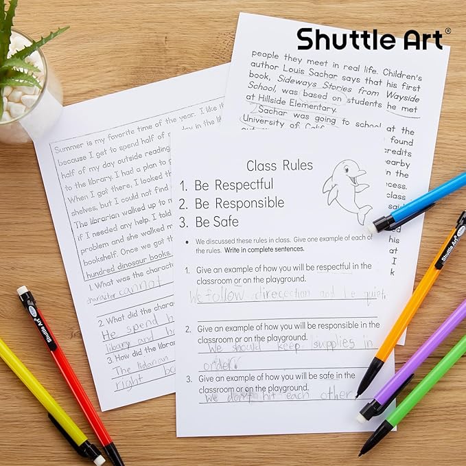 Shuttle Art Mechanical Pencils, 162 Pack Bulk Mechanical Pencils 0.7mm Medium Point, HB #2 Lead Pencils, Assorted Barrels, Office School Supplies