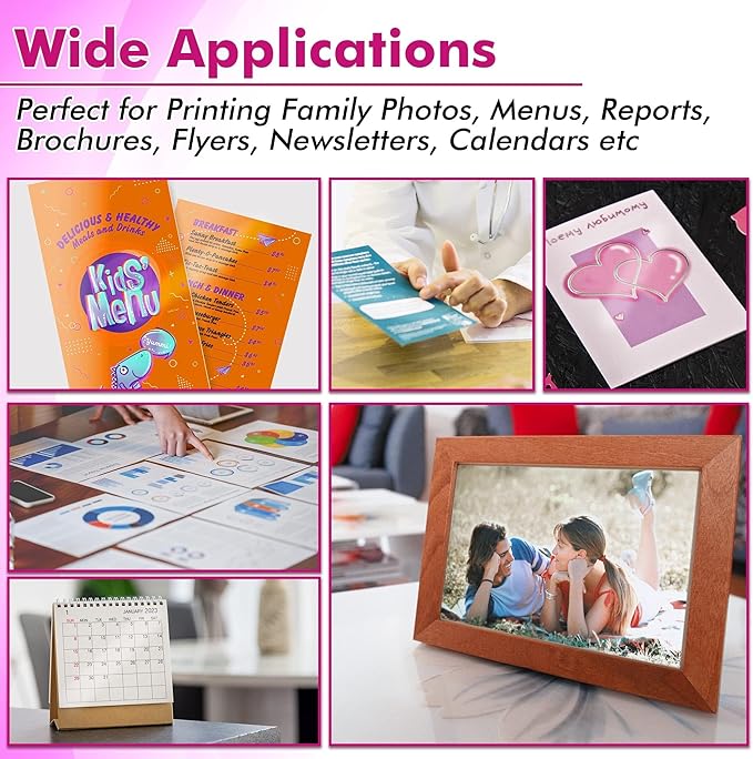 Koala Glossy Inkjet Photo Paper 5X7 Inches 48lb 100 Sheets Professional Glossy Photographic Paper Compatible with Inkjet Printer Use DYE INK 180GSM