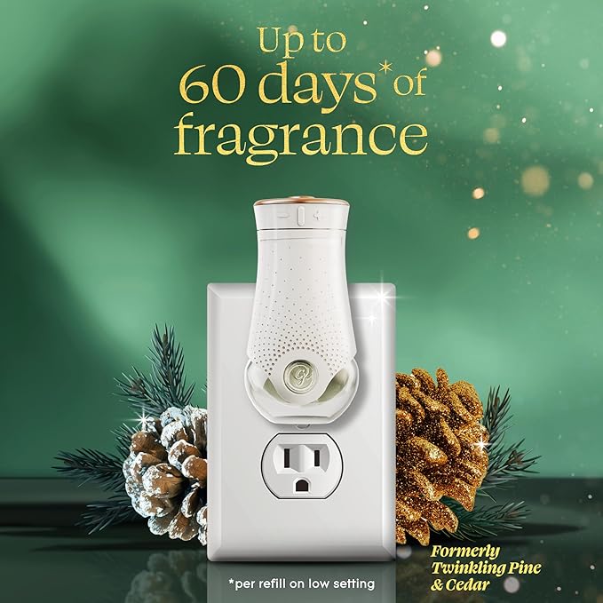 Glade PlugIns Refills Air Freshener, Balsam & Spruce, Scented and Essential Oils for Home and Bathroom, 0.67 Fl Oz, 5 Count