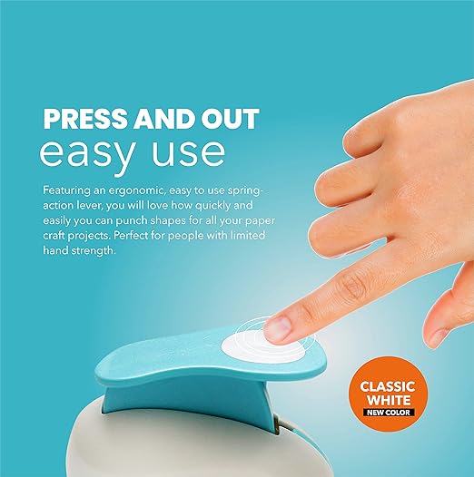 BearBoss 3 Inch Circle Punch, Hole Punch Shapes, Paper Punch Set for Scrapbooking Festival Paper Greeting Card DIY Albums Photos (Classic White)