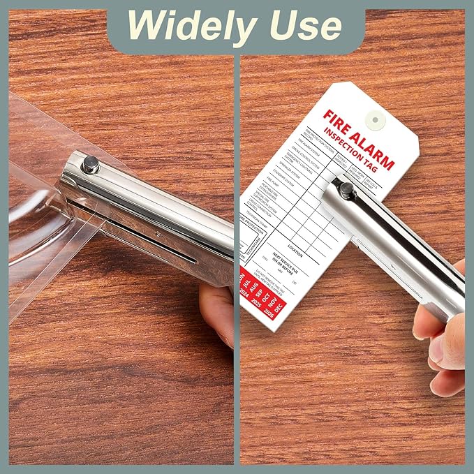 Heavy Duty Hole Punch Single One Hole Puncher Paper Hole Punch Long Reach Reduced Effort 2 Inch Deep Throat Hand Alloy Punch for ID PVC Cards 5 Inch Tall 25 Sheet Capacity(1 Pc,1/8 Inch Hole)