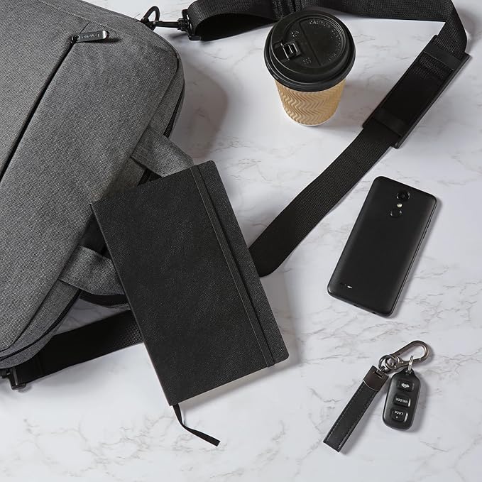 Oxford Journal, Lined Writing Notebook, Writer's Journal, Classic Notebook for School or Office, 192 Pages, 5" x 8.25", Softcover, Black (75507)