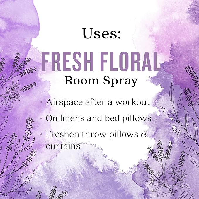 Aura Cacia Fresh Floral Room Spray 8 Fl. oz. - Light Aroma, No Synthetic Fragrances (Pack of 2)