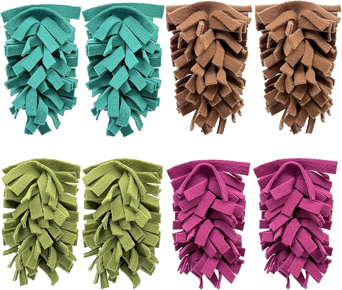 8 Pack 6 Layer Fleece Duster Refills for Swiffer Hand Duster, Zero Waste, 360-degree Cleaning，Reusable and Washable Replacement Dusters for Cleaning Ceiling Fan Hardwoods and Furniture(Dark Color)