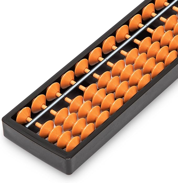 Digital Standard Abacus-25.4 cm-Professional 17-Column Soroban Calculator (Functional and Educational Tool)