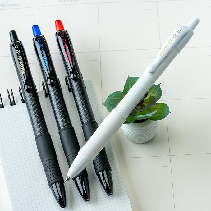 PILOT G2 Edge Assorted Premium Gel Roller Pens, 0.7 mm Fine Point Pens, Sensory Writing Experience, 8ct Box - Ideal for School, Journaling & Office Writing