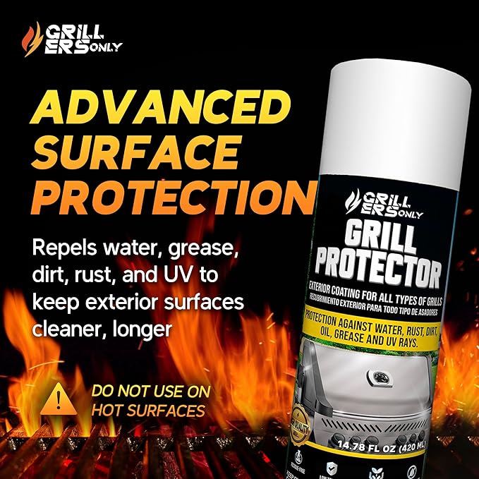2-Pack Grill Protector Ceramic Coating 14.8 fl oz | UV & Water-Repellent Exterior Shield for Metal Wood & Plastic