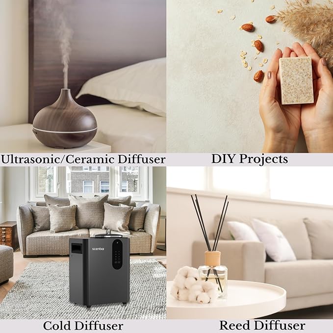 Scentia Hotel Diffuser Oil Inspired by 5-Star Hotel Scent - 500 ml 16.9 fl oz - Fragrance Oil Blend Botanical Jasmine & Marine Notes for Aromatherapy Diffusers - Escapade, Mothers Day Gift