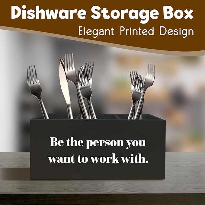 Be the Person You Want to Work with Inspirational Desk Pen Holder, Positive Office Black Decor Sign for Shelf, Inspirational Gifts for Women Men Pencil Holder Organizer Office Accessories