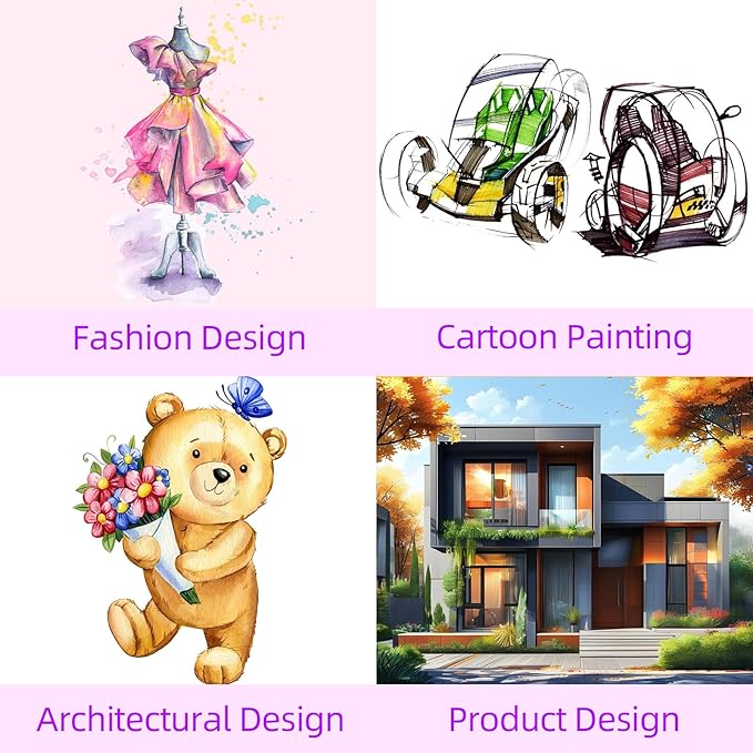 168 Colors Alcohol Markers, Permanent Dual Tip Art Markers with Brush Tip & Chisel Tips for Coloring, Illustrations, Drawing, Sketching Perfect for Adults and Kids with Carrying Case