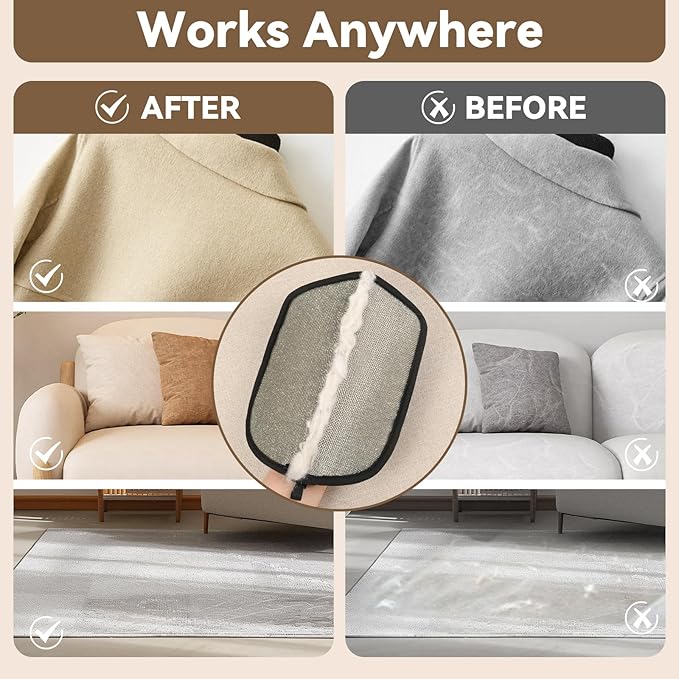 yingphia Washable Reusable Pet Hair Remover Glove for Dog & Cat Hair – Electrostatic Fur Removal Tool for Laundry, Clothes, Sofa, Carpet & Car Seats – Easy Clean Lint Remover for Pet Owners