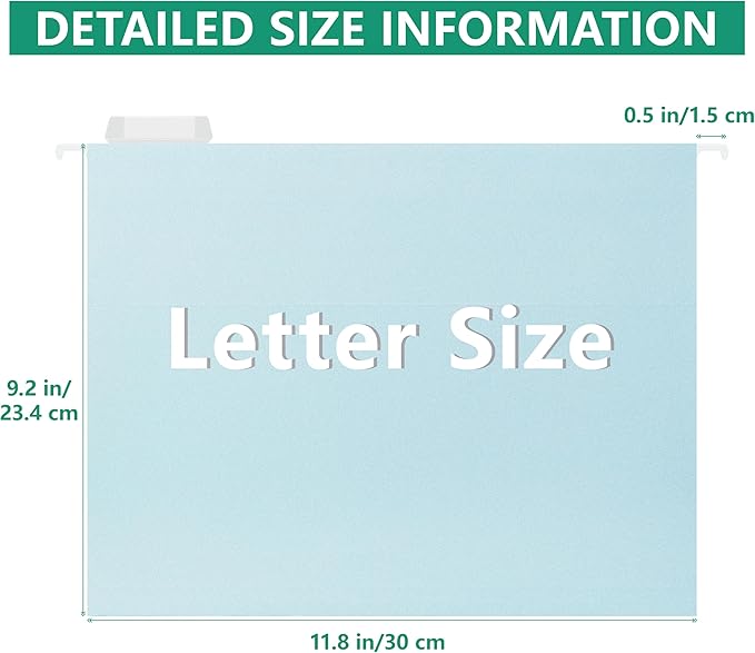 High Capacity Hanging File Folders,Pastel Colors,4" Expanding Pocket with Movable Dividers,Heavy Duty for Filing Cabinet,Insertable Tabs,Letter Size-6 Pack (2176U)