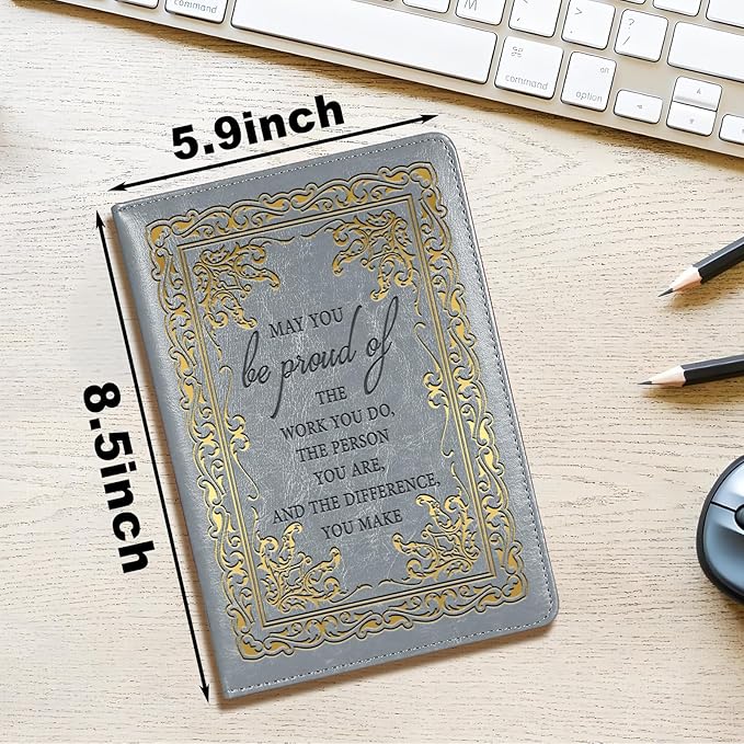 LBWCER Thank You gift May you be proud of the work you do, for Volunteer Staff Coach Nurse Teacher Social Worker Notebook Gift Thank You Gift Travel Journal (May gray)